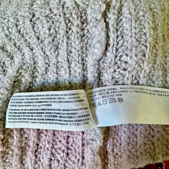 NWOT Abercrombie & Fitch (XL) color block turtleneck sweater, Pink + Gray - Picture 8 of 9